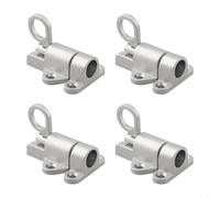 4-Pack Aluminum Spring Door Latch 58mm Automatic(Silver) | Quick DIY install, includes 16 screws, fits 58mm space, automatic closing action, black finish option