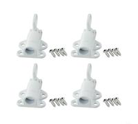 4-Pack Aluminum Spring Door Latch 58mm Automatic(White) | Quick DIY install, includes 16 screws, fits 58mm space, automatic closing action, black finish option