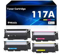 4-Pack Cartouche de Toner Remplacement pour HP 117A W2070A Color Laser MFP 178nw 179fnw 150a 150nw 178nwg 179fwg 178 179 150 W2071A W2072A W2073A (Noir Cyan Jaune Magenta)