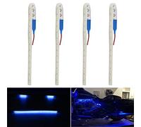 4-Pack Bleu 60CM 23.62'' Knight Rider Flash Scanner Néon LED Étanche Découpable Ambiance Décorative Bande Lumineuse pour Voiture Scooter Externe Interne 12V (60CM -23.62inch, Bleu)