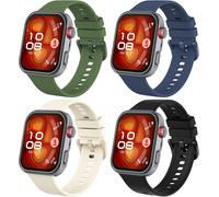 4 Pack Bracelet Silicone Compatibles Pour Huawei Fit 4 Pro/Fit 3 4 Bandes Respirantes Anti-Allergiques Confort Léger & Sport[Mon9263177]