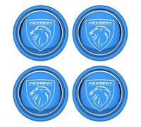 4 Pack Capuchon de Moyeu Autocollant de Badge pour Peugeot rc SW rcline rc-Line 206 307 407 1007 4007, Aluminium Autocollants de Capuchon de Roue Résistant Aux Rayures et Durable,Blue