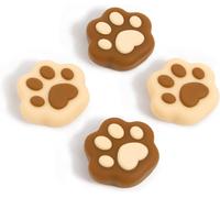 4 Pack Cat Paw Shaped Handle Caps,Soft Silicone Controller Cover Compatible with Switch/OLED/Switch Lite (Brown Milk Tea)