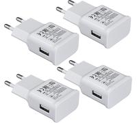 4-Pack Chargeur Usb 15w Prise De Charge Compatible Avec Samsung S21 S20 S10 S6 S7 S8 S9 / Edge/Plus/Active, A20e, Z Flip3, Z Fold2 5g, Note 5 8, Note 9 10, Chargeur Rapide D'origin[Usbc922]
