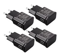 4-Pack Chargeur USB 2A Adaptive Fast Charging Connecteur de Charge pour Samsung Galaxy S20 S10 S8 S9 S7 Edge/Plus/Active, Note 5 8 pour iPhone 11 Pro/X 8, Chargeur Rapide de Remplacement d'origine