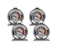 4-Pack Classic Series Large Dial Refrigerator Freezer Thermometer