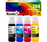 4-Pack Compatible Cartouche d¿Encre pour Epson 104 pour EcoTank ET-2710 ET-2711 ET-2712 ET-2714 ET-2715 ET-2720 ET-2721 ET-2726