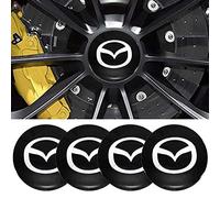 4 Pack de Autocollants de Capuchon de Roue pour Mazda,Autocollant de Capuchon de Jante de Pneu,Capuchon de Moyeu,Autocollant de Badge