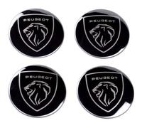 4 Pack de Autocollants de Capuchon de Roue pour Peugeot New 5008 4008 3008 2008 508 408 308 208 RCZ 56mm,Autocollant de Capuchon de Jante de Pneu,Capuchon de Moyeu,Autocollant de Badge