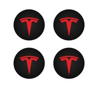 4 Pack de Autocollants D'enjoliveurs de Roue pour Tesla Model Y Model 3 56mm,Autocollants de Roue, Cache-moyeu de Roue, Autocollant de Couvrejante de Pneu