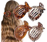4 Pack Ergonomic Curved Flat Hair Clips For Thick, Thin And Curly Hair, Curved Design For Lengthening, Driving, Hair Accessories With Strong Hold For Women And Girls