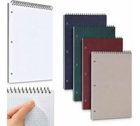 4 Pack Graph Spiral Notebook, Neutral & White, 8.5 x 11 Inch, 40 Sheets/pad