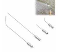 4 Pack High Pressure Washer Nozzle Kit,Opening Stainless Steel Nozzles,Heavy Duty 1/4 inch Quick Connect Flush Kit,with Straight & Curved Needles,for Washing Machine & AC Cleaning