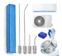 4 Pack High Pressure Washer Nozzle Kit, Universal Pressure Washer Needle Tips with 1/4 Quick Connect Stainless Steel Wand for Washing Machine & AC Cleaning, Straight & Curved Nozzles (A1)