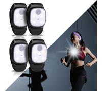 4 Pack Led Clip Headlamp Rechargeable Waterproof Small Head Torch Safety Light Running Accessory For Jogging Fishing Camping Hiking