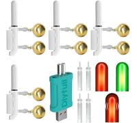 4 Pack Led Fishing Floats With Bite Alarm With Charger And Battery Waterproof With Buckle Night Fishing Alarm For Fishing Rod