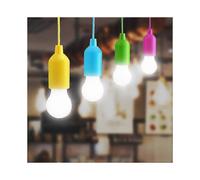 4 Pack LED Pull Cord Light Bulb Battery Operated Light Bulb Portable Hanging Pull Cord Lamp On A Rope for Weddings Festivals
