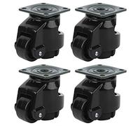 4 Pack Leveling Casters,Retractable Leveling Casters Set of 4 Heavy Duty GD-40F, Plate Industrial Retractable Caster Wheels for Workbench,360 Degree Industrial Plate Caster Wheel for Machine