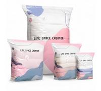 4 Pack Life Space Creator Storage Bags, Reusable Vacuum Storage Bags with Hand Pump, Large Space Saver Bags for Bedding Clothes and Travel (4pcs,31.50 × 39.37 × 12.60 in)
