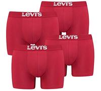 4-Pack Men's Levis Solid Basic Boxer Brief Boxershorts Underwear Pants, Farben:186 - Chili Pepper, Größe Bekleidung:XL