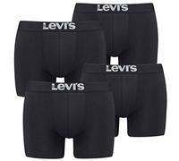 4-Pack Men's Levis Solid Basic Boxer Brief Boxershorts Underwear Pants, Farben:884 - Jet Black, Größe Bekleidung:S