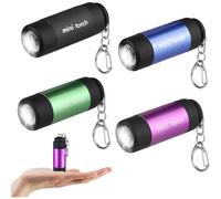 4 Pack Mini Led Flashlights For Kids, Small Led Flashlight, Keychain Usb Rechargeable Flashlight, Small Flashlight For Climbing, Camping, Outdoor, Gifts