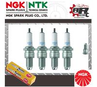 NGK Bougies d'allumage BUR6ET – Kit 4 Neuf Véritable – Réf. 3172