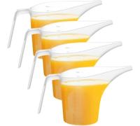 4 Pack Plastic Funnel Pitcher,Measuring Cup with Long Spout,Large Capacity Easy Pour Cup,Perfect for Bakeware Mold,Oils,Watering Plants(1000ml)
