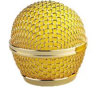 4 Pack Replacement Steel Mesh Microphone Heads with Foam Inner for Shure Beta 58A SM58 PG58 (SM58-4PCS,Gold)