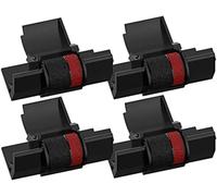 4 Pack Ruban Rouleau d'encre Ink Roller ABS Rouleau Encreur pour IR-40T Cash CASIO FR2650A/2650TB Canon l'imprimante de Calculatrice -Noir Rouge