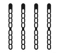 4-Pack Silicone Latch Strap 21.5inch Self-Locking(Black) | Self-locking button design, stays secure without handles, fits slow cooker lids, lunch boxes, bundles