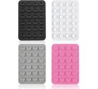 4 Pack Silicone Suction Cup For Mobile Phone Power Selfies And Videos (Black,White,Grey)