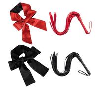 4 Pack Silk Satin Eye Mask Et Whip Riding En Cuir, Masque Oculaire De Jeu Pour Adultes, Accessoires De Fête Pour Adultes, Cadeaux D'Amour Pour Adultes.