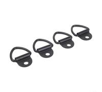 4-Pack Steel Tie Down D Rings 1000LB Load Black