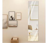 4 Pack Tile Mirror Stickers, 30 X 30 Cm, Flexible Mirror Self Adhesive Mirror Without Glass, Acrylic Wall Decoration, Frameless Decorative Mirror