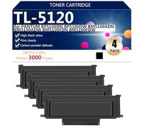 (4) Pack TL-5120 Cartouches de Toner Haute Capacité pour PANTUM BP5100DN BP5100DW BM5100ADN BM5100ADW BM5100FDN BM5100FDW Imprimantes, Impression en Grand Volume,Black-4 Pack