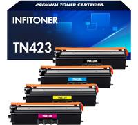 4 Pack TN-423BK TN423 TN-423 TN-423C TN-423Y TN-423M TN421 Cartouche de Toner pour Brother HL-L8260CDW HL-L8360CDW MFC-L8690CDW MFC-L8900CDW DCP-L8410CDW DCP-L8410CDN Noir Magenta Jaune Cyan