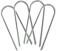 4 Pack Trampoline Stakes U-Shape Heavy Duty Metal Trampoline Stakes-Long Trampolines Stakes For Football Goal Camping Tent Garden Decoration (12"")