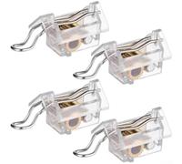 4 Pack Transparent Blind Cord Locks Safety Stoppers | 4-pack value set, transparent design, replaces old damaged locks, fits various rooms, complete solution