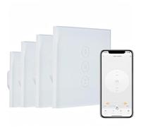 4 Pack WiFi Smart Curtain Switch APP Remote & Voice Control Compatible, interrupteur tactile intelligent pour rideaux aveugles