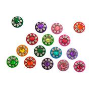 4 Packs - 64 Colorful Crystal Bindi Velvette round face jewels Tika