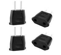 4 Packs Adaptateur de Voyage International, Prises EU vers USA, pour États-Unis, Chine, Colombie, Japon, Canada, Mexiko