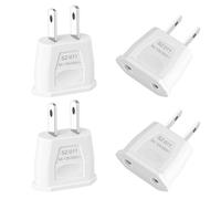 4 Packs Adaptateur de Voyage International, Prises EU vers USA, pour États-Unis, Chine, Colombie, Japon, Canada, Mexiko