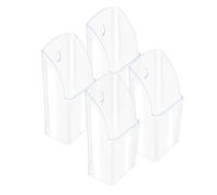 4 packs de Porte-télécommandes en Acrylique pour Montage Mural, TIE-DailyNec Porte-Télécommandes TV Transparent, Organiseur de Médias Adhésif pour Chambre à Coucher, Salon, Cuisine, Bureau