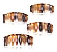 4 Packs Peigne Latéral de Tortue Peigne Peigne Latéral en Écaille de Tortue Peigne à Cheveux Grand Peignes Cheveux de Tortue 12,5 cm Ensemble Peigne