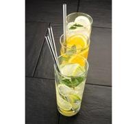 4 pailles droites en acier inoxydable Infactory