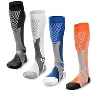 4 Paire Chaussettes de Compression pour Hommes et Femmes - Le Confort est Conçu à l'utilisation Quotidienne, de Fonctionnement Idéal, de Grossesse，de Vol et de Voyage