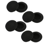 4 Paire de Coussinets de Remplacement 60mm pour Casque Audio-Coussins d'oreilles en Mousse, 60 mm de diamètre - Mousse mémoire pour Un Confort élevé - échange Facile (Noir)