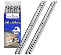 4 Paire Glissiere pour Tiroir sur Roulement à Billes 500x35mm Télescopiques