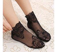 4 Paires Chaussettes Basses Socquettes de la Dentelle en Coton Taille Unique Chaussettes Invisibles pour Femme